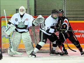 The Sherwood Park Bantam AAA Flyers have struggled with injuries to start the season, currently sitting in third in their division with a 7-4-4 record. Photo Courtesy Target Photography