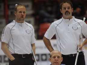 A worried-looking Kevin Martin during Thursday's draw. (Michael Burns, CCA)