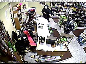 Two man robbed the Late Hours Liquor store in Cochrane, Nov. 29. The clerk was struck with a metal weapon and received minor injuries.