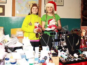 The South Porcupine Scout Hall played host to a Christmas Bazaar on Saturday in the hopes of raising some sorely needed funds to repair the aging facility. Housing Scouts and Guides for more than 50 years and educating children for 100, the hall is an essential staple of South Porcupine that organizers feel is too essential to let fall apart. From left are Rebecca Geddes and Shaylin Clouthier.