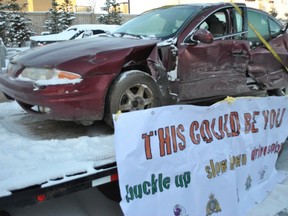 Safe Communities Wood Buffalo and RCMP are launching an initiative called This Could Be You: Buckle Up, Slow Down, Drive Sober, as part of a month-long campaign to get impaired drivers off the road. SUPPLIED PHOTO
