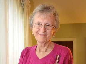 Marg Jank with her Queen’s Diamond Jubilee Medal and certificate.