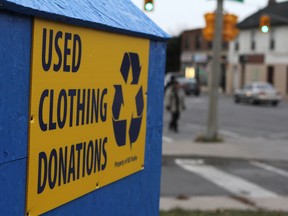 Countryside District councillor Jeff Scott is concerned certain drop-off bins placed at various locations around the city may not be benefiting registered charities. (Danielle VandenBrink/The Whig-Standard)