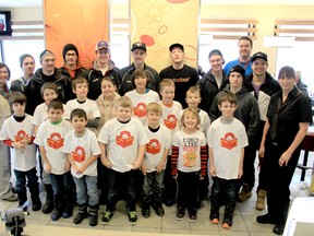 On Nov. 29 students from Evergreen Elementary Schools and players from the Drayton Valley Thunder gathered at McDonalds to celebrate the end of a program that encourages reading through fun and mentorship.