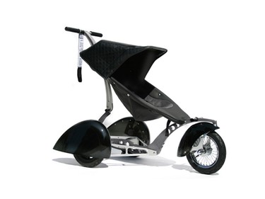 The Roddler by Kid Kustoms (US$4495) is a hand-built aluminum stroller that can be custom-suited to the royal couple's taste and needs - they can even request a royal insignia to be painted on the fenders. (kidkustoms.com)