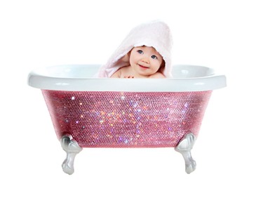 A bathtub covered in Swarovski crystals (US$3800) sounds like a little much, but the royal couple's celebrity friends may want to splash out the cash. Should William and Kate think it's not right for baby, Prince Harry can use it as an ice bucket for his lager. (thediamondbathtub.com)