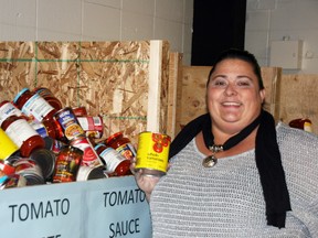 Arianna Johnson, executive director of the Wood Buffalo Food Bank, says the amount of food raised during this year’s food drive will likely last through to the end of next September. AMANDA RICHARDSON/TODAY STAFF