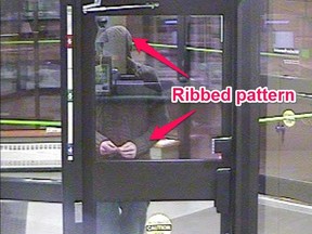 Police are looking for a suspect in a series of incidents where the keyholes to local banks and a business were sealed with a resin.