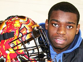 Belleville Bulls goaltender Malcolm Subban says he's ready for his third Team Canada experience but his first on the national junior team for the WJCs in Ufa, Russia. (Paul Svoboda/The Intelligencer.)