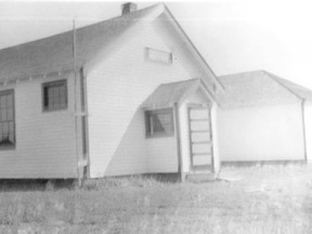 South Peace Regional Archives
The Halcourt school, here seen circa 1950, is one of eight buildings being declared as historic sites by the County of Grande Prairie.