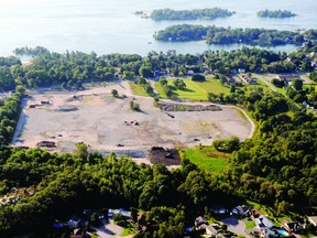 RECORDER AND TIMES FILE PHOTO
This aerial photo shows the site of the former Phillips Cables site in Brockville's west end, following demolition of the structures that had stood on the property. There is a proposal for a 400-plus residential development on the site.