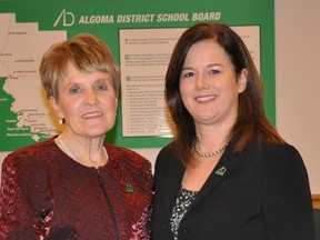 Gladys Wiggins (left), the ADSB's new vice-chair, and Jennifer Sarlo, returning chair, are pictured at Tuesday night's board meeting.
