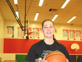 Cornwall's Myriam Fontaine has been invited to the under-16 Cadet national basketball team tryouts, but that's up in the air now since she suffered an ankle injury earlier this week.
Todd Hambleton staff photo