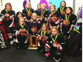 The Fort Saskatchewan Novice Fury snagged the gold in a recent tournament in Okotoks, going 4-0.
Photo Supplied