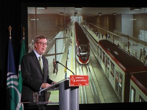 The city of Ottawa announced future plans for the new LRT during a function at city hall in Ottawa Wednesday Dec 6, 2012. Ottawa Mayor Jim Watson during Wednesday's presentation.   Ottawa Sun/QMI Agency