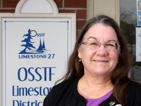 Elizabeth MacDonald, district president of Limestone District 27 of the Ontario Secondary School Teachers Federation. (Ian MacAlpine/The Whig-Standard)