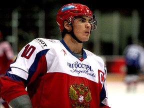 Nail Yakupov, who captained Team Russia during his return to Sarnia for the Super Series, was named to the preliminary roster for the World Junior Hockey Championship. (KYLE MacKINNON/QMI Agency photo)