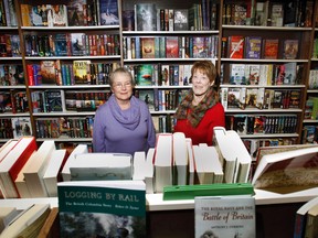 Friends of W&R Greenley Booksellers in downtown Belleville, Ont., Theresa Taylor, left, and Mary Thomas look forward to tell and listen to stories about Belleville's only new-book independent store, which will close shop in January, during a farewell open house at Greenley's (258 Front St.) this Saturday, Dec. 8, 2012 at 1 p.m.  Jerome Lessard/The Intelligencer/QMI Agency