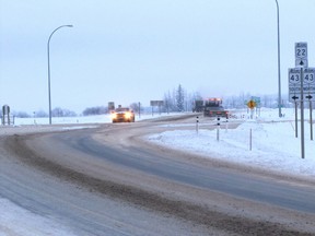 Highways 43 and 22 intersect at one of the entrances to Mayerthorpe. Local drivers express some confusion as to proper driving practices when proceeding through the intersection.