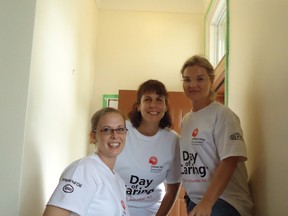 The Employee Campaign at SNC-Lavalin was a huge success for the United Way of Sarnia-Lambton.  The employees at SNC-Lavalin got off to a great start participating in the Day of Caring earlier in the campaign.  Devon Bateman, Michelle Bullock and Galina Petrova are members of the SNC-Lavalin United Way team. The SNC-Lavalin campaign raised over $27,000 this year including the 100% corporate match more than doubling last year’s totals.  (Submitted Photo)