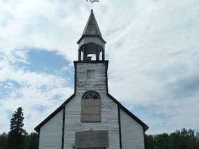 St. Isaac Jogues Roman Catholic Church overlooked the bay at Batchewana and weathered many storms that have blown in from Lake Superior.