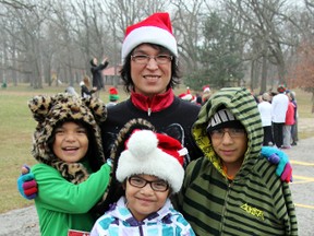 Sandy Walker, 39, has come a long way since joining a running group at the Kettle & Stony Point First Nation, along with her children Mystique, 9, Celeste, 7 and Talon, 11. (TARA JEFFREY, The Observer)