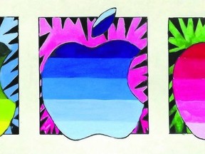 Apple Logo, by Grade 7 pupil Katie Ten Haff, inspired by artist Burton Morris?s style, is among an exhibition of work by art students of all ages at ArtVenture studio Sunday.