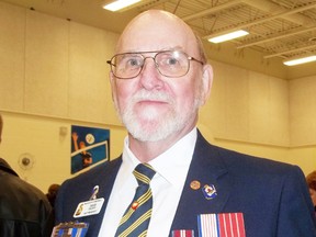 Ernie Filion’s Diamond Jubilee medal joins several others for service in the navy.
Staff photo/KATHRYN BURNHAM