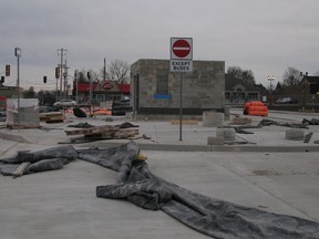 Woodstock bus terminal construction December 2012