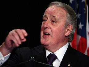 QMI PHOTO
Former PM Brian Mulroney speaks at the 25th anniversary of NAFTA at the ROM in Totonto Oct. 3, 2012.