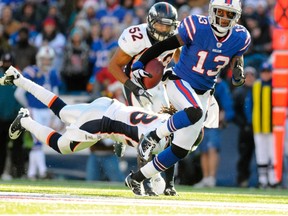 Buffalo Bills wide receiver Stevie Johnson leads the team in receptions and receiving yards through 13 games. (Doug Benz/Reuters/Files)