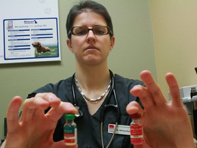 A vial of rabies vaccine. Tracey Richardson/Owen South Sun Times/Postmedia Network file photo