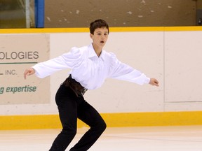 Victor Polowy, pictured here, and Julia Polowy, representing the Timmins Porcupine Figure Skating Club, came away from the recent Skate Canada Northern Ontario Sectionals in Garson with gold medals in two events.