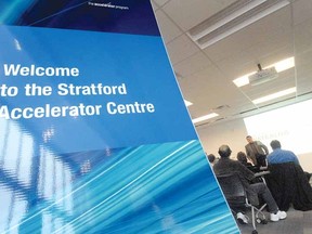 SCOTT WISHART The Beacon Herald
The new Stratford Accelerator Centre business initiative opened its doors at the University of Waterloo Stratford campus Tuesday.