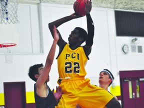 Trojans' Keith Appah led PCI with 28 points in their season-opening win over Gordon Bell Monday. (Dan Falloon/Portage Daily Graphic/QMI AGENCY FILES)