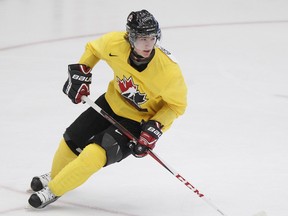 Tyler Graovac skates during Team White's opening skate in Canada's national junior team selection camp at Winsport Canada's Markin MacPhail Centre in Calgary, Dec. 6, 2012. (Lyle Aspinall/QMI Agency)