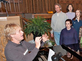 Simcoe's Ron Beckett, left, will direct Arcady's performance of Handel's Hessiah at Waterford's Old Town Hall on Friday night. (BRIAN THOMPSON QMI Agency)