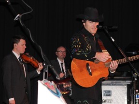 George Canyon talks to the crowd between songs during his performance at the CJVR Performing Arts Theatre in Melfort on Tuesday, December 11.