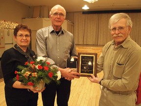 Mr Dennis Scott with his wife Diana, was presented a special ...