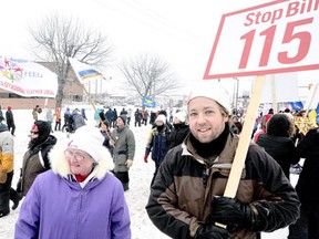 Elementary Teachers Federation of Ontario (ETFO) members staged a one-day walkout on Tuesday and converged on Dryden to demonstrate outside of provincial government buildings.