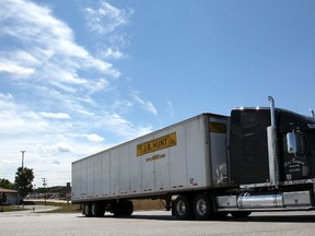 A semi truck pulls into the Petro Truck stop.  (REUTERS/Aaron Josefczyk)