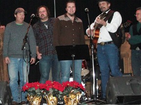 The performers in the Nanton Ministerial Community Christmas Concert sing Silent Night at the end of the concert.