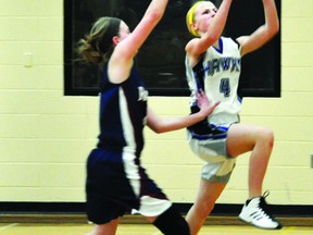 The senior girls' basketball team took on Nanton's J.T. Foster on Wednesday evening at the Cultural-Recreational Centre. Stephen Tipper/Vulcan Advocate