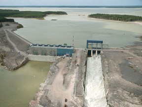 Manitoba Hydro's Wuskwatim Generating Station, as seen from above. (HANDOUT/Manitoba Hydro/QMI Agency)