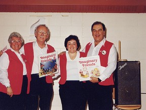 Bert Collins, second from left, wrote Imaginary Friends 1 and 2.