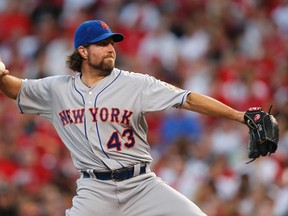 The Mets are on the verge of trading starting pitcher R.A. Dickey to the Blue Jays. (John Sommers II/Reuters/Files)