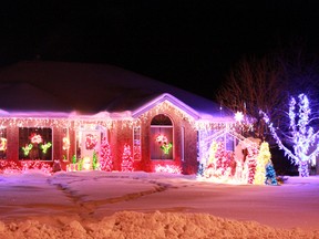 Christmas lighted houses