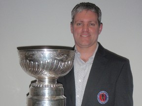 Izak Westgate with the Hockey Hall of Fame is helping bring the Stanley Cup to Alvinston on Dec. 29. Westgate, who grew up playing hockey in Alvinston, is now assistant curator at the Hockey Hall of Fame. SUBMITTED