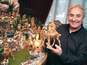 Retired barber, Rocky Varano, who emigrated from Milano, Italy, to the Sault when he was 17, collected ceramic nativity figures over the years.
The nativity scene that takes up nearly 100-square-feet in his living room on Centennial Street, is made up of between 200-300 individual statues.
Rachele Labrecque — Sault Star