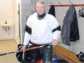 Davey Jones, 88, of Simcoe, hung up the skates this spring after 78 years as a hockey player. (Contributed Photo)